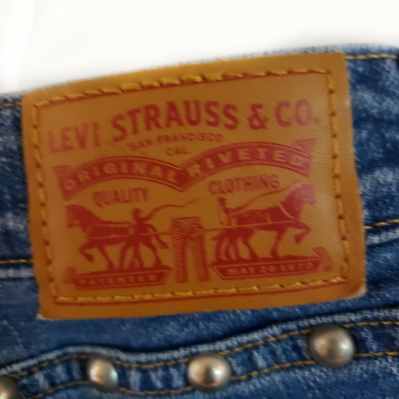 Levi's 711 Silver Stud Ankle Skinny Jeans - Picture 9 of 16